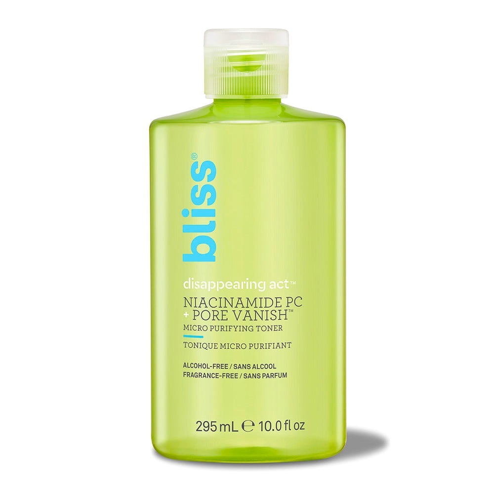 NWOT Bliss Disappearing Act Toner w/ niacinamide pc & pore vanish 10.0 fl oz